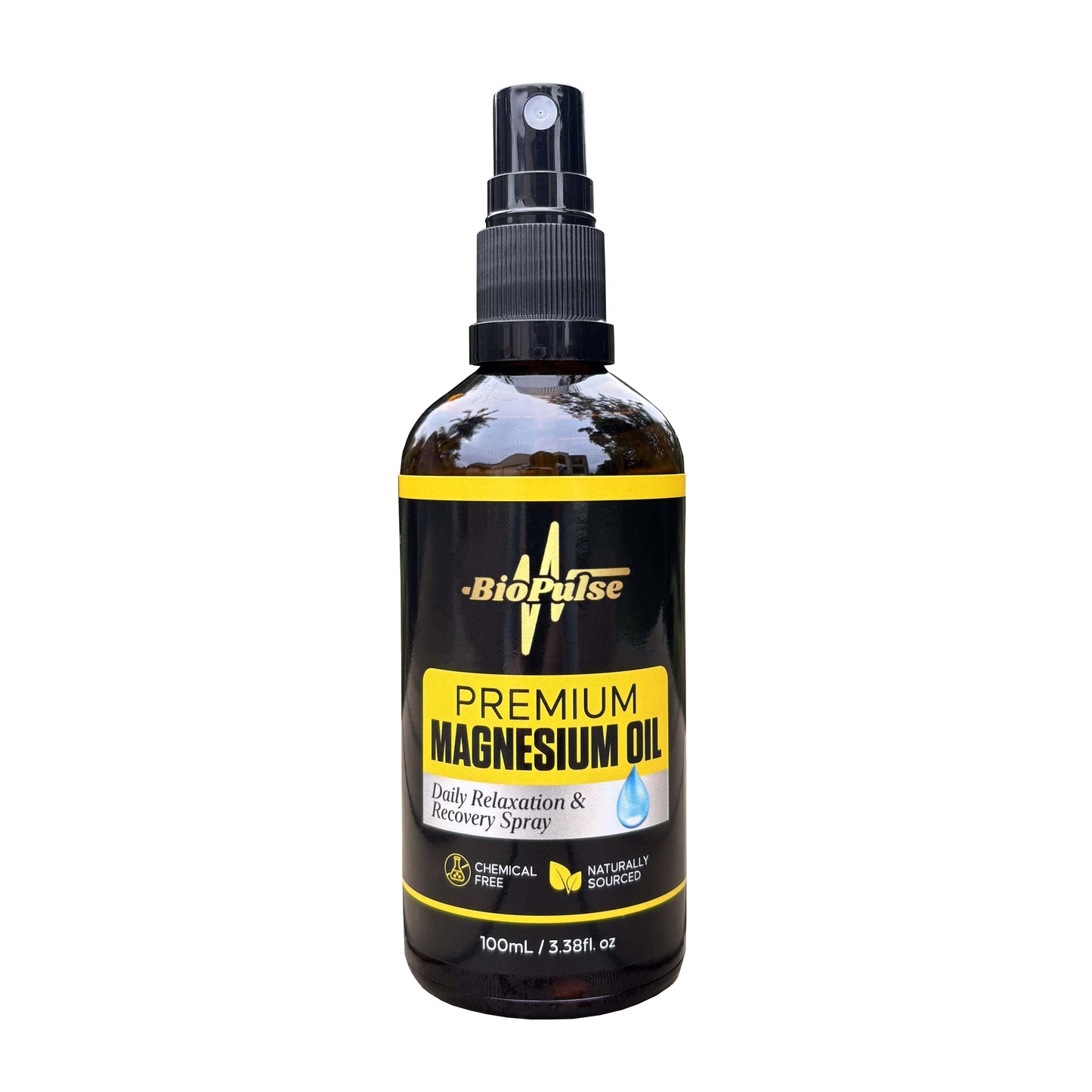 Premium Magnesium Oil Spray (100mL) - Amber Glass Bottle