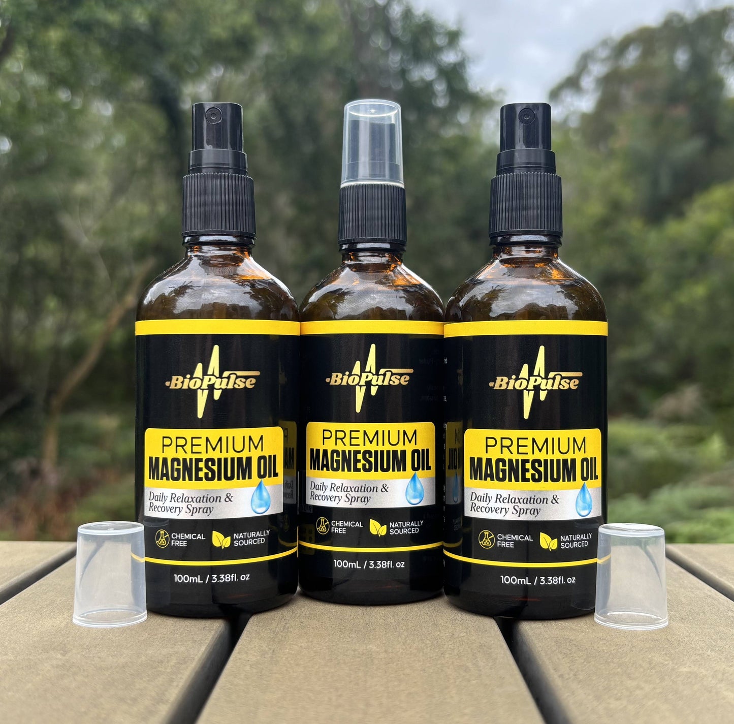 Premium Magnesium Oil Spray (100mL) - Amber Glass Bottle