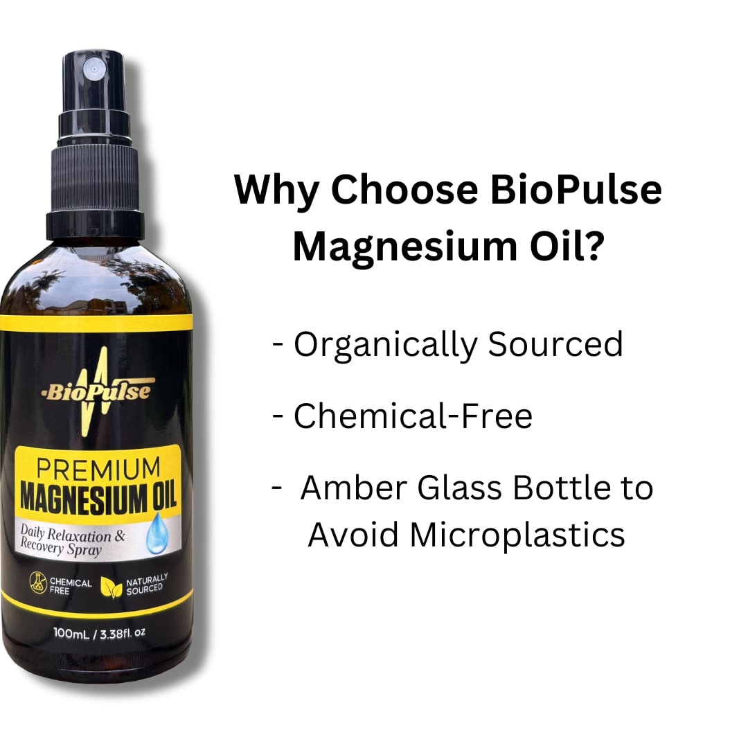 Premium Magnesium Oil Spray (100mL) - Amber Glass Bottle