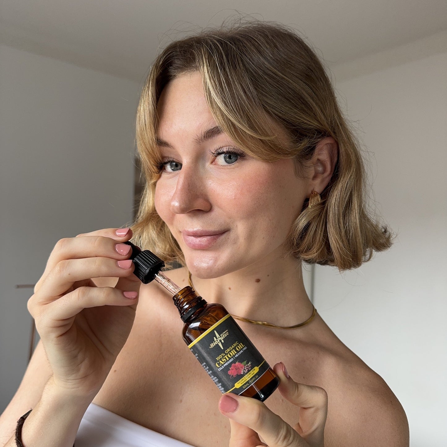 100% Organic Castor Oil (50mL) - Amber Glass Bottle