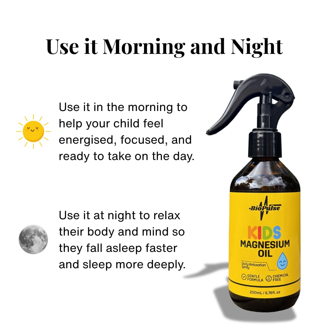 Kids Magnesium Oil Spray - Amber Glass Bottle