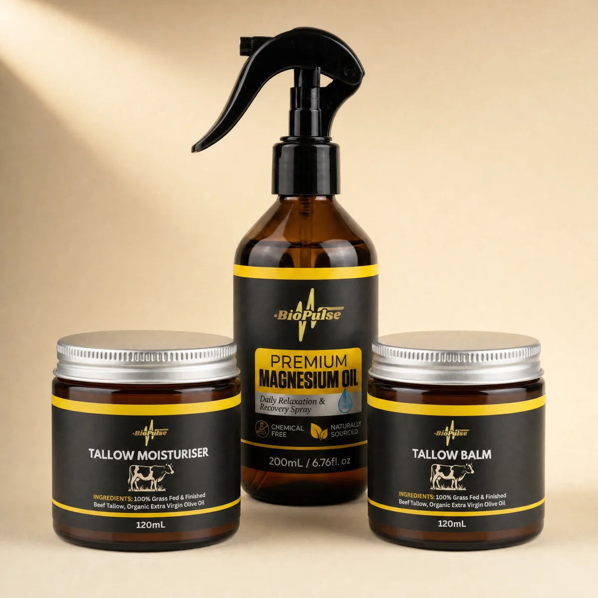 The magnesium spray with both tallow jars