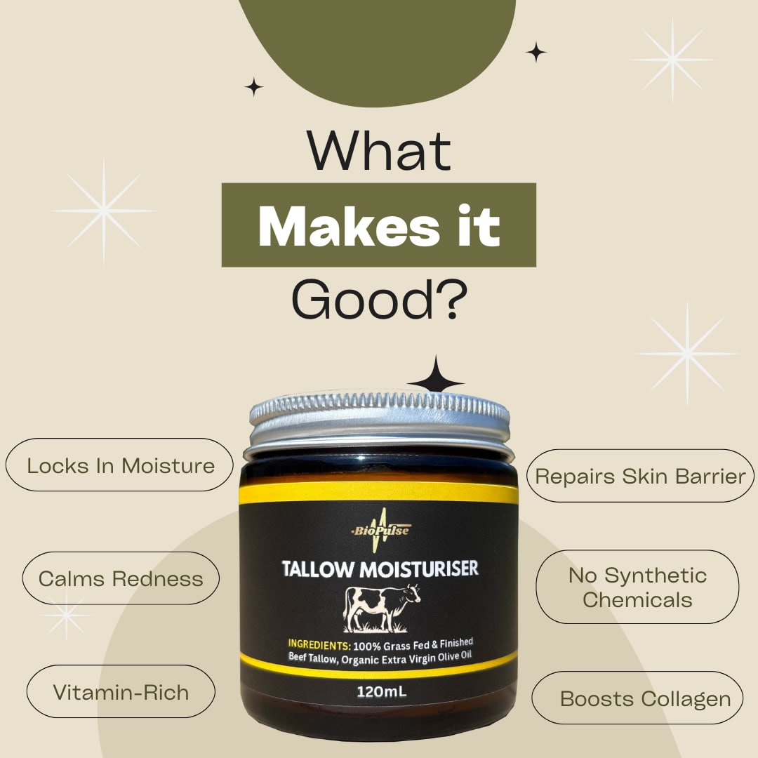 Tallow Moisturiser (120mL) - Amber Glass Jar