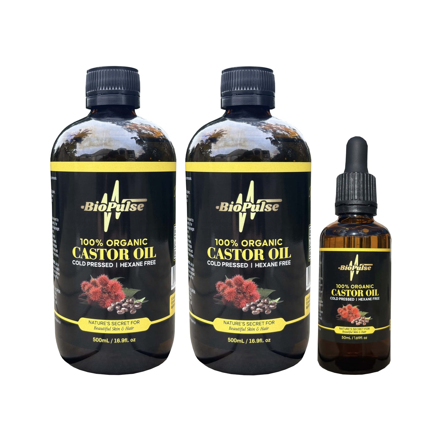 Castor Oil Refill Trio