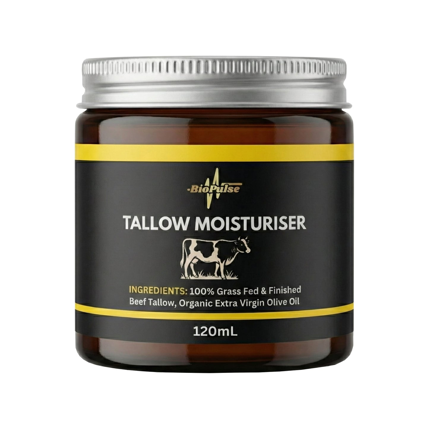 Tallow Moisturiser (120mL) - Amber Glass Jar